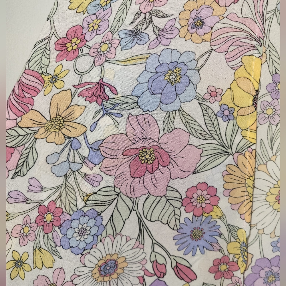 L.i.f.e Love Is For Eternity Long Sleeve Floral Kimono Size Small - Picture 3 of 4